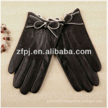 New style lady leather mittens with fingers for 2013